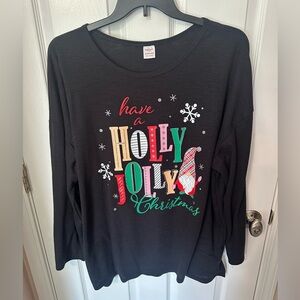 Holiday Time Festive Black Top